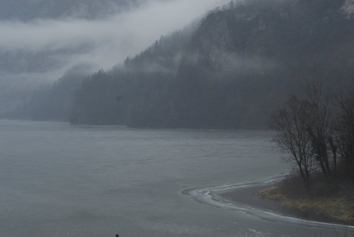 Lago del Corlo alla Rocca di Arsié, foto invernale