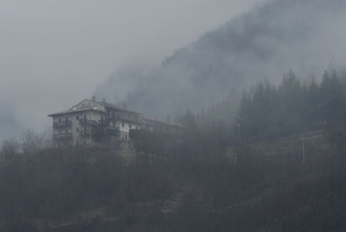 Lago del Corlo alla Rocca di Arsié, foto invernale