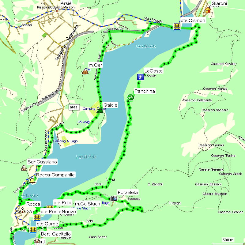 Giro del lago di Corlo a Rocca di Arsié