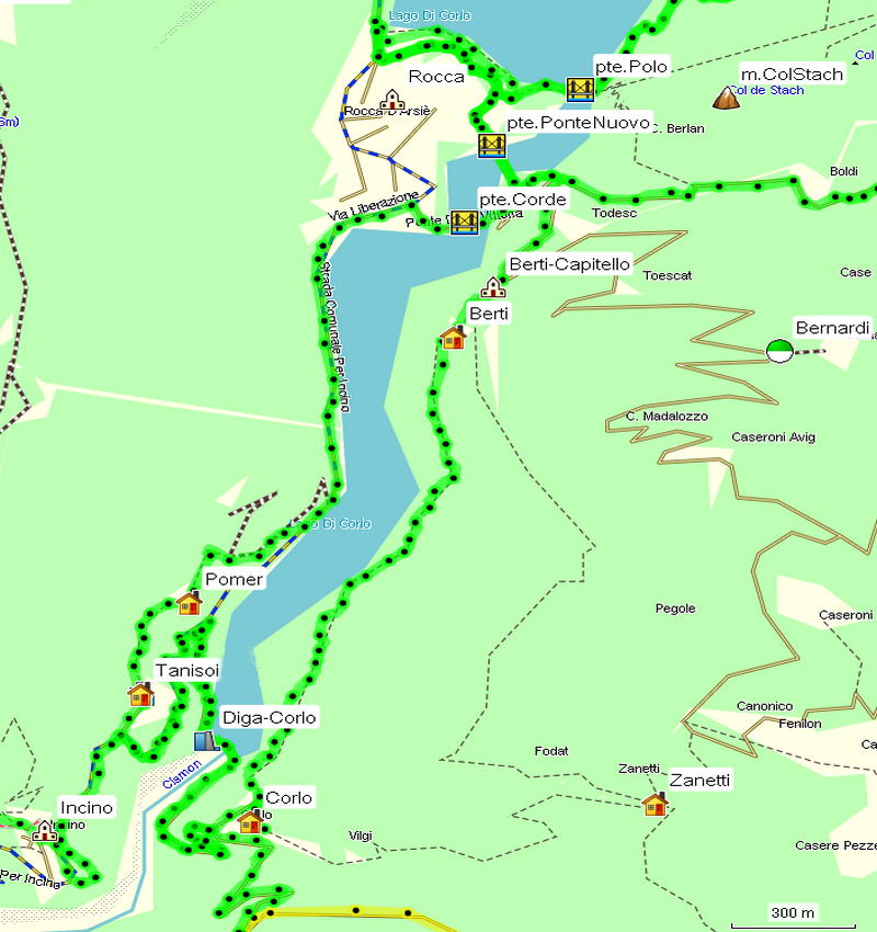 Giro del lago di Corlo a Rocca di Arsié