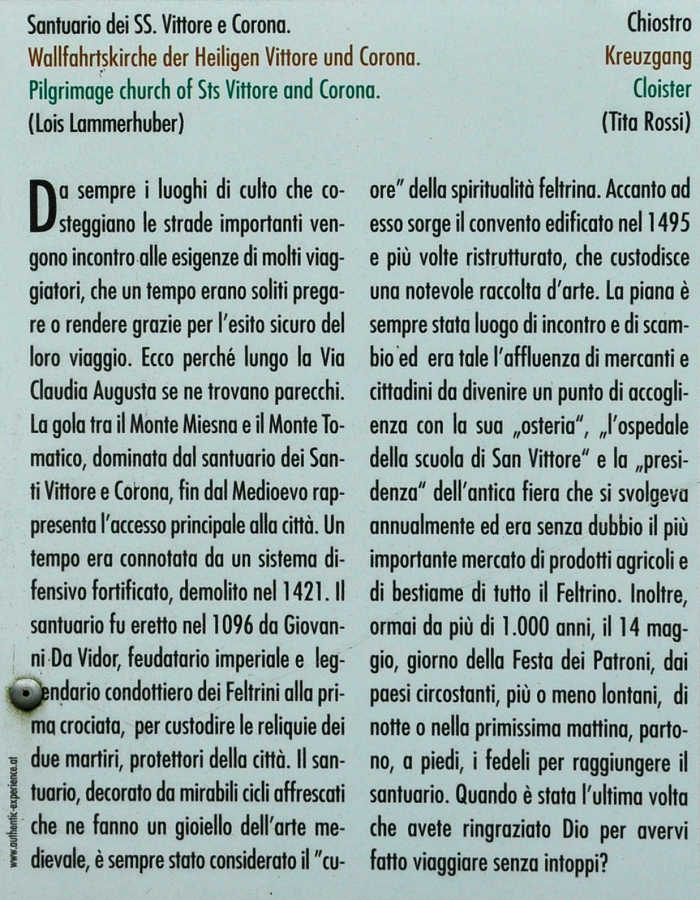 Santuario Santi Vittore e Corona - Feltre