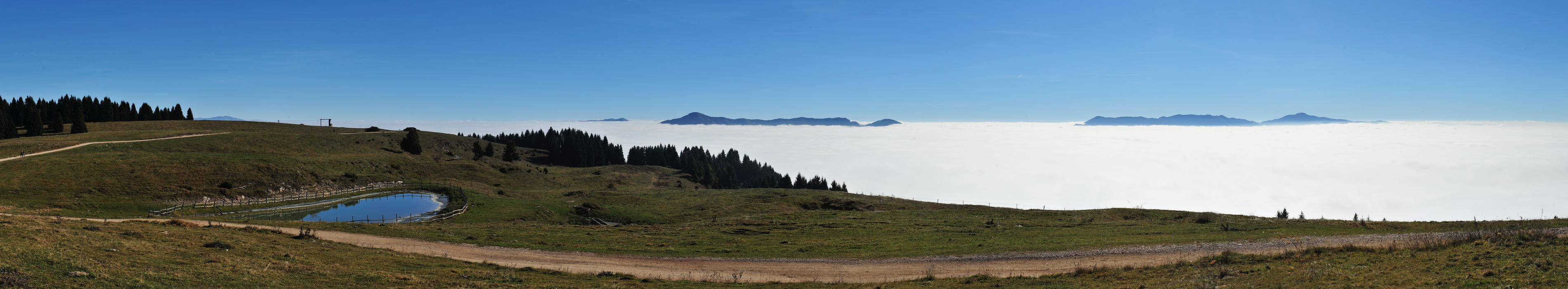 Monte Avena panoramica verso Cesen e Grappa