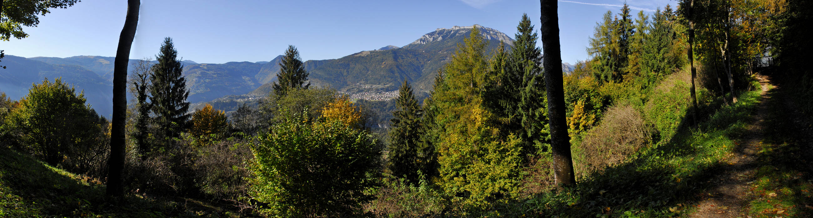 Sovramonte, da Faller panoramica verso Lamon e Coppolo