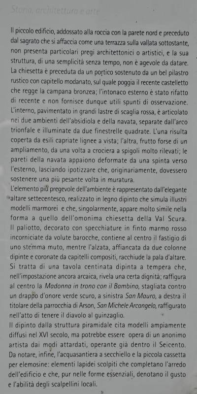 chiesetat eremo San Mauro in Monte ad Arson di Feltre