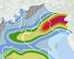Mappa della Pericolosità Sismica nel Nord-Est Italia