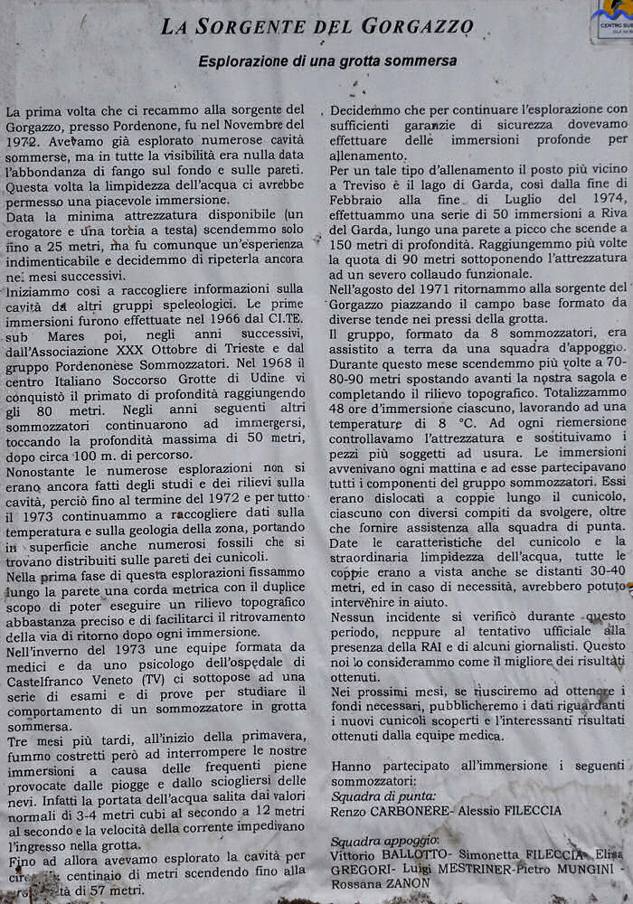 risorgiva del Gorgazzo a Polcenigo, fiume Livenza