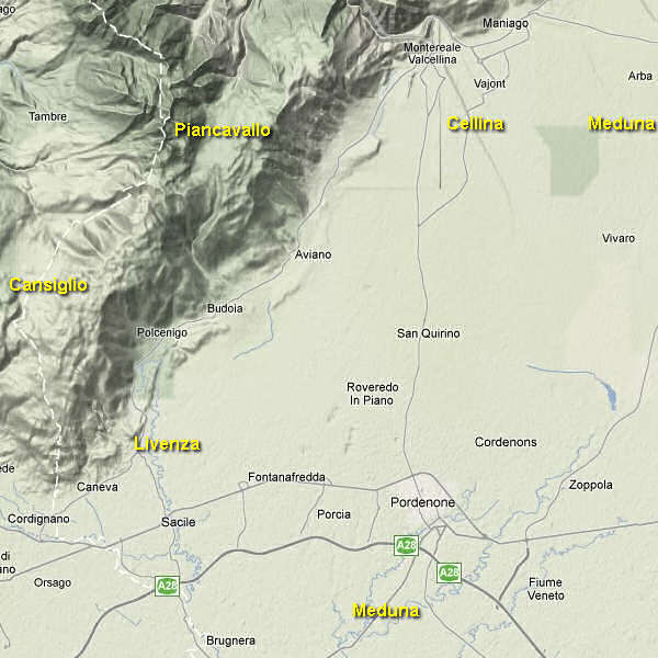 mappa Pordenonese Altoliventino