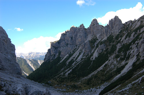 Val di Guerra dal passo del Mus