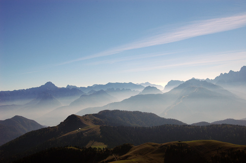 dalla vetta del Monte Ostering verso la Val Canale