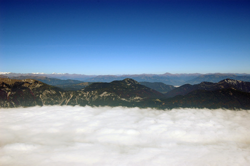dalla vetta del Monte Ostering verso l'Austria