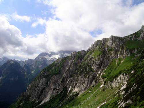 discesa dal passo degli Scalini