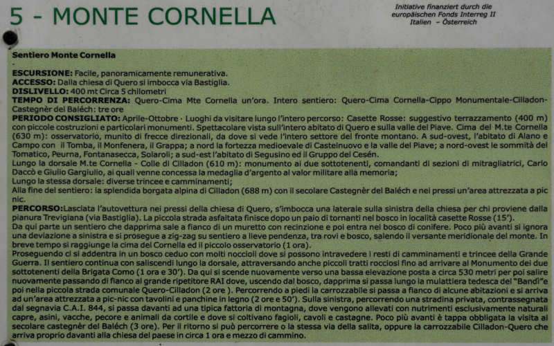 Quero, monte Cornella