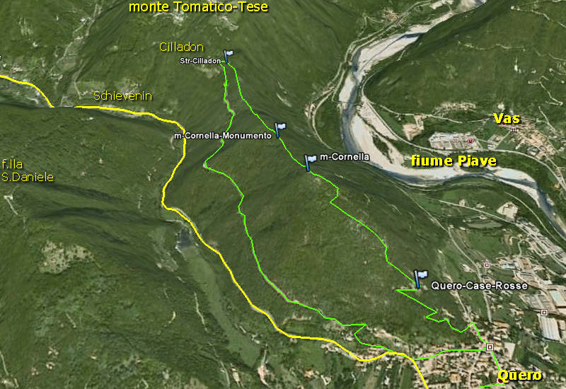 Quero, monte Cornella, Cilladon, Schievenin