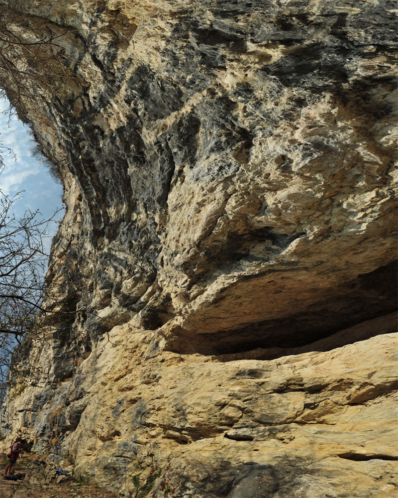 Monte Grappa, falesia palestra CampoSolagna - fotografia panoramica