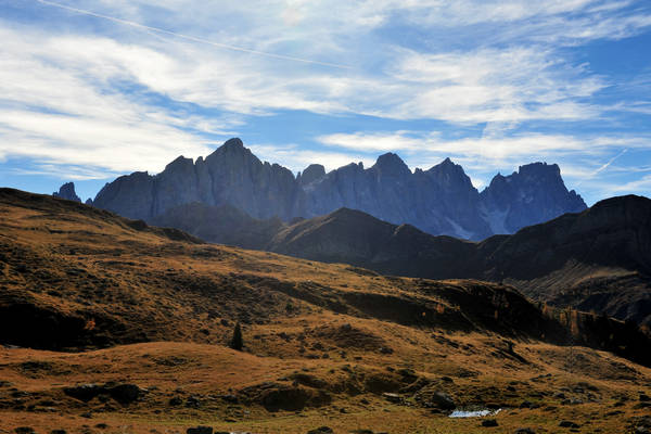 Col Margherita, catena Lusia Bocche, passo Valles, Falcade