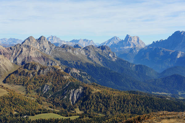 Col Margherita, catena Lusia Bocche, passo Valles, Falcade