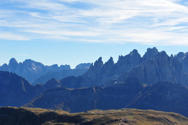 Col Margherita, catena Lusia Bocche, passo Valles, Falcade