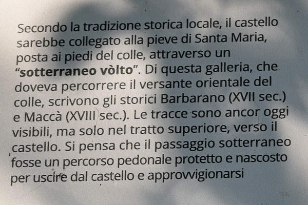 Torrebelvicino, sentiero Antica Pieva al castello di Pievebelvicino