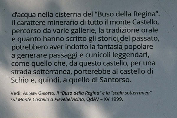 Torrebelvicino, sentiero Antica Pieva al castello di Pievebelvicino