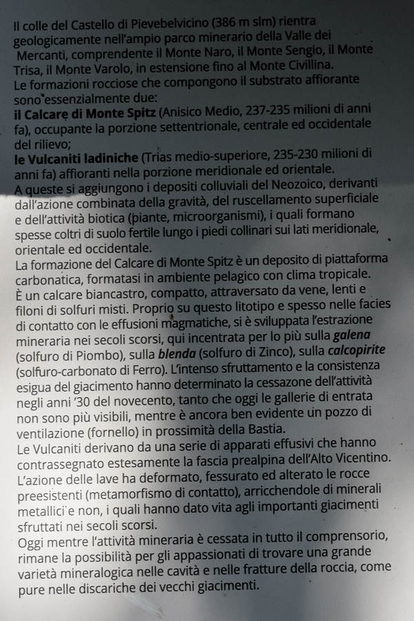 Torrebelvicino, sentiero Antica Pieva al castello di Pievebelvicino