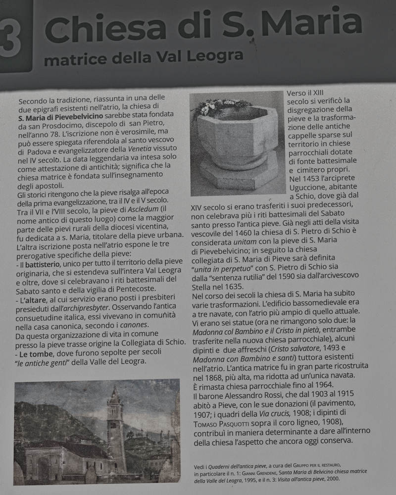 Torrebelvicino, sentiero Antica Pieva al castello di Pievebelvicino