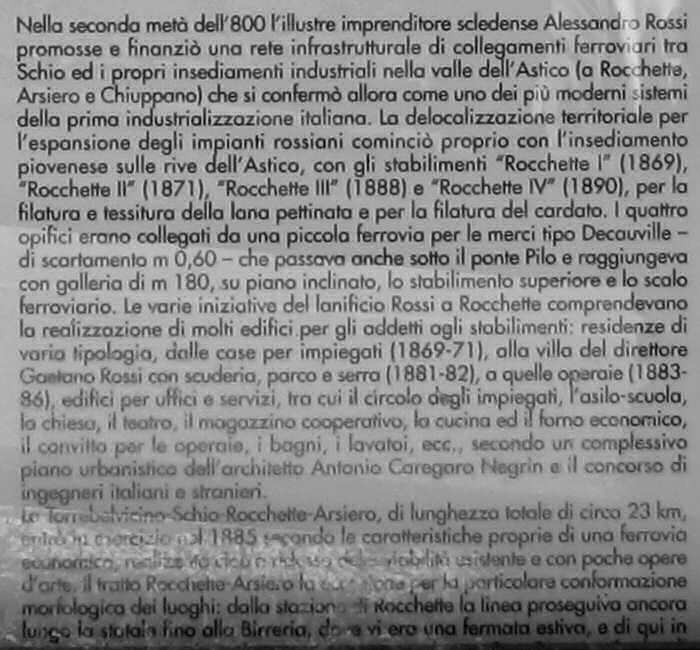 pista ciclabile pedonale ex Ferrovia Rocchette Arsiero