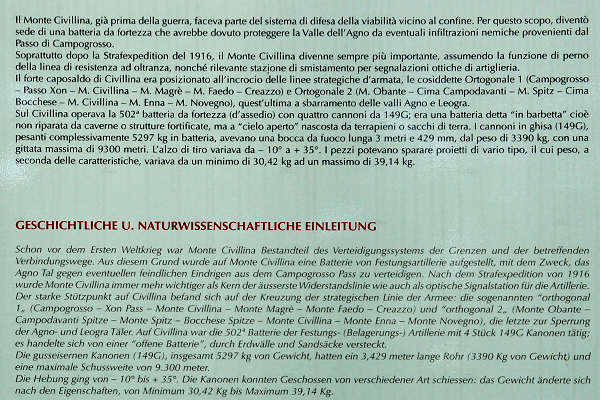 Ecomuseo della Grande Guerra nel monte Civillina