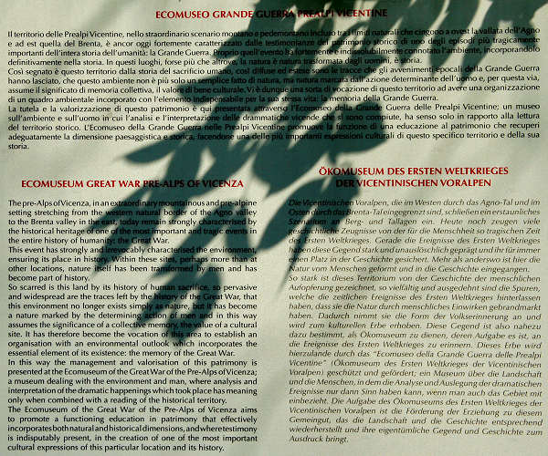 Ecomuseo della Grande Guerra nel monte Civillina