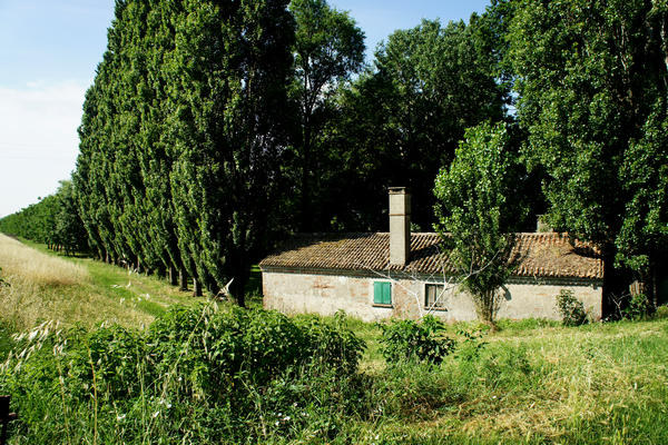 giro cicloturistico tra Adria e Porto Viro lungo gli argini del Canal Bianco e del fiume Po