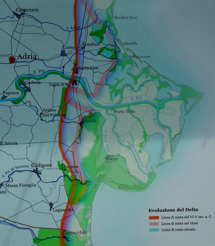 mountain bike, cicloturismo da Adria a Porto Viro lungo il Canal Bianco e il fiume Po