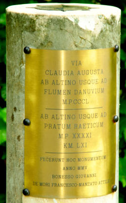 strada imperiale romana Claudia Augusta Altinate