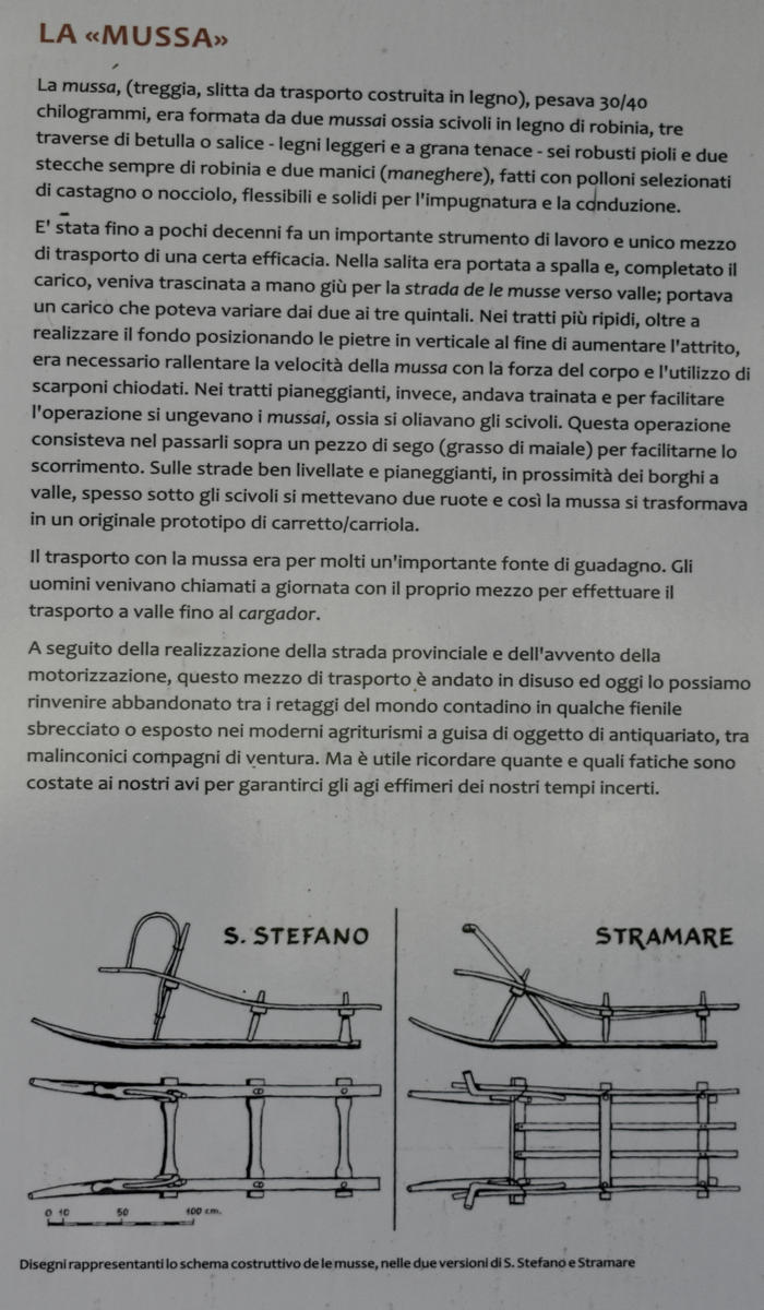 sentiero naturalistico delle Prese del Cesen, Strada dele Musse