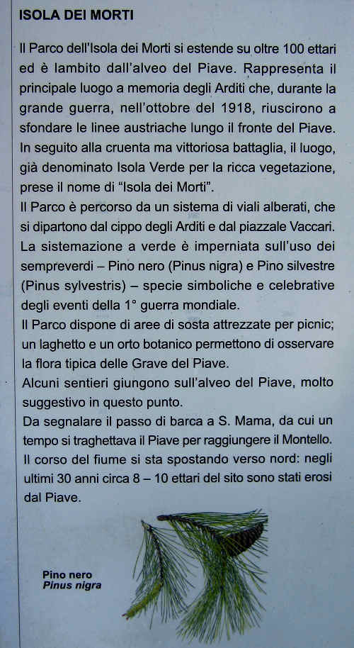 Isola dei Morti - Moriago della Battaglia - Quartier del Piave