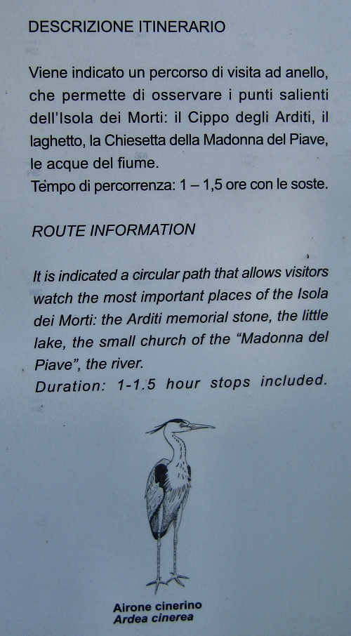 Isola dei Morti - Moriago della Battaglia - Quartier del Piave