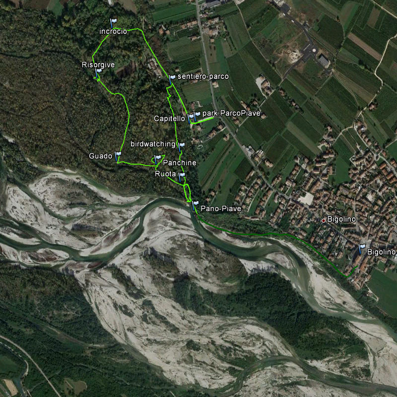 Parco Naturale Settolo Basso sul Piave a Bigolino di Valdobbiadene