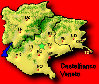 Castelfranco Veneto - posizione geografica generale