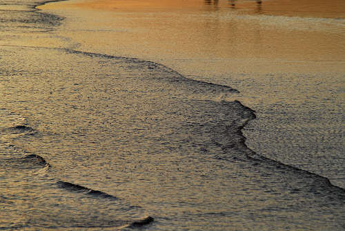tramonto sulla spiaggia del mare di Jesolo Lido