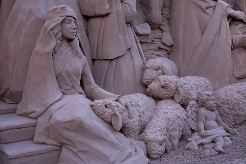 Presepio di sabbia a Jesolo Lido