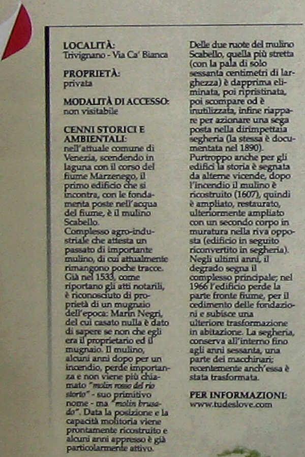 Martellago, mulini lungo il Marzenego e parco Laghetti