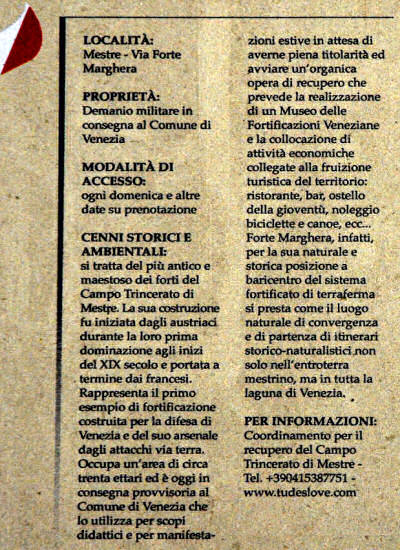 Forte Marghera a Mestre-Venezia