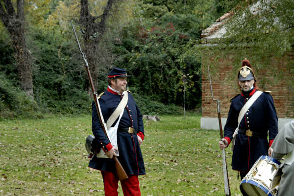 rievocazione storica del 1828 al forte Marghera a Mestre-Venezia