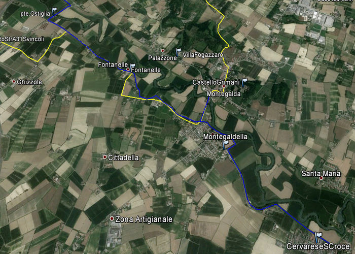 Montegalda, Montegaldella, Costozza, Longare, Secula