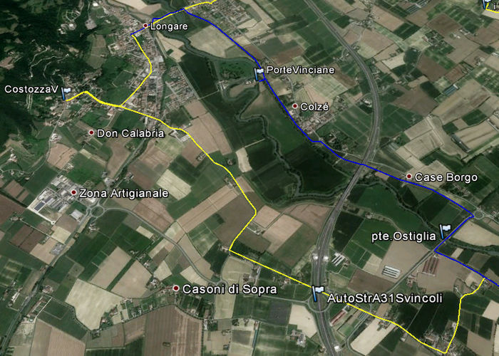 Montegalda, Montegaldella, Costozza, Longare, Secula