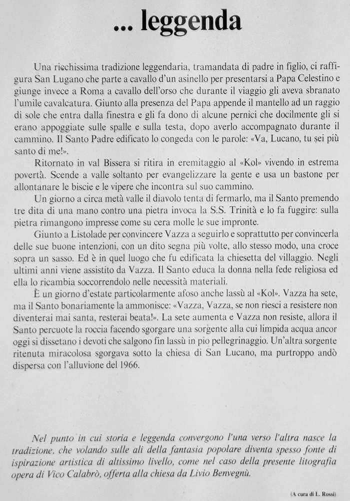 San Lugan, Valle di San Lucano, Taibon Agordino