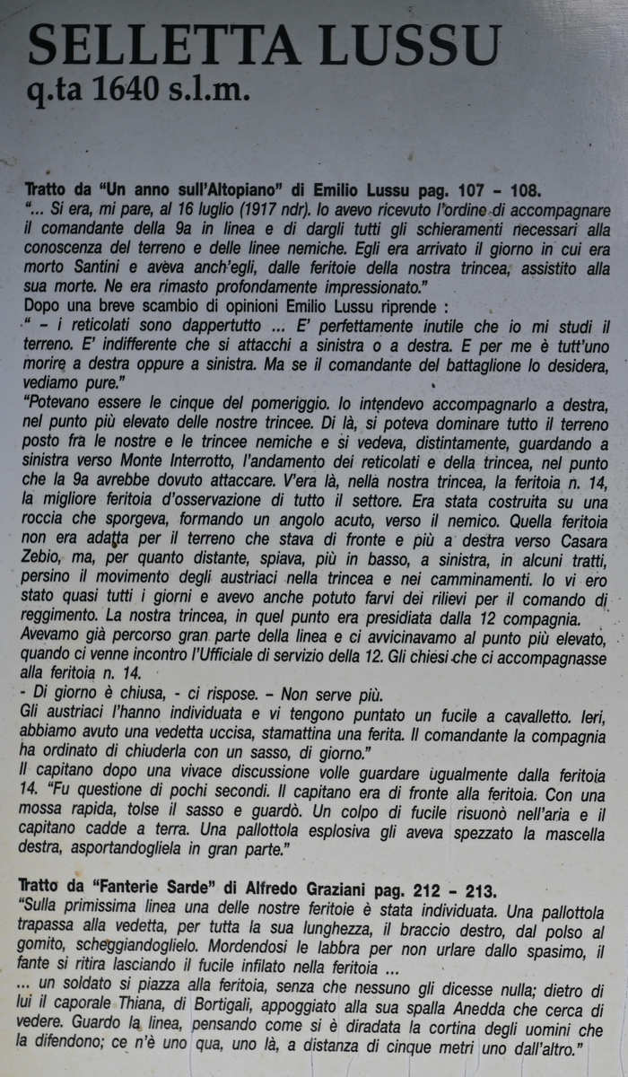 Monte Zebio - Brigata Sassari