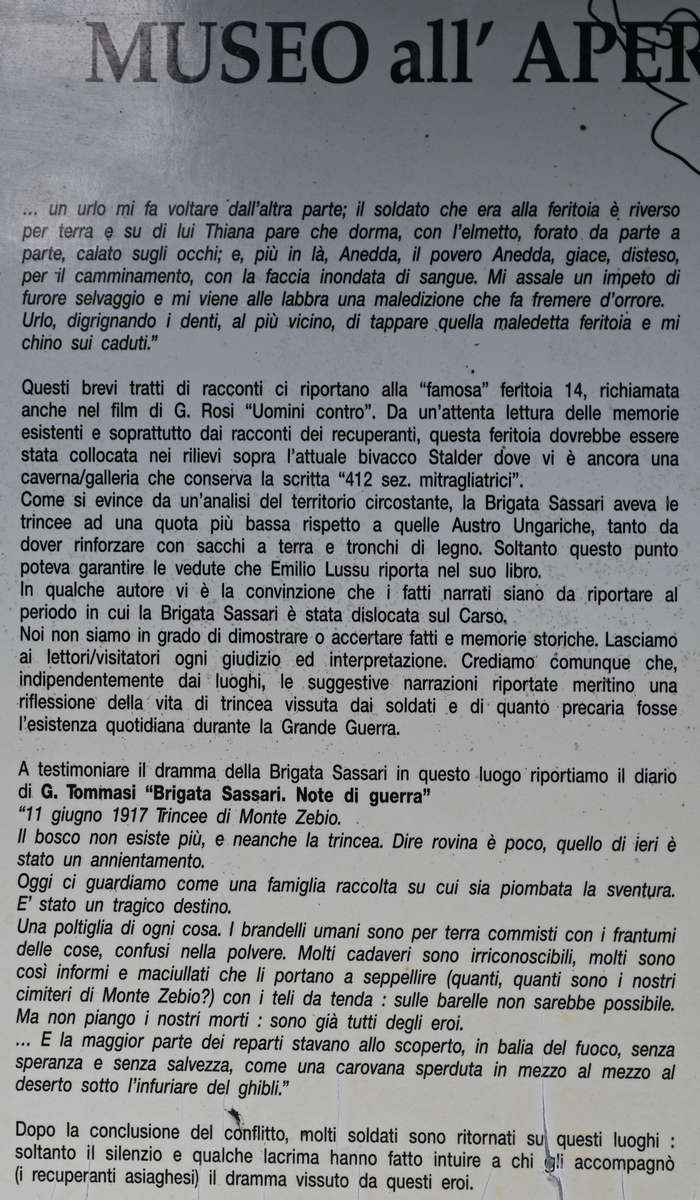 Monte Zebio - Brigata Sassari