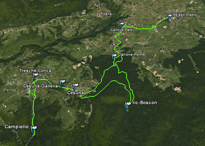 Asiago, pista ciclabile del trenino