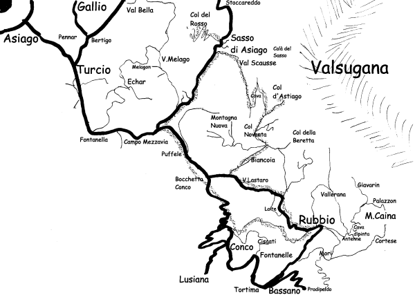 mountain bike nell'altopiano Asiago Sette Comuni