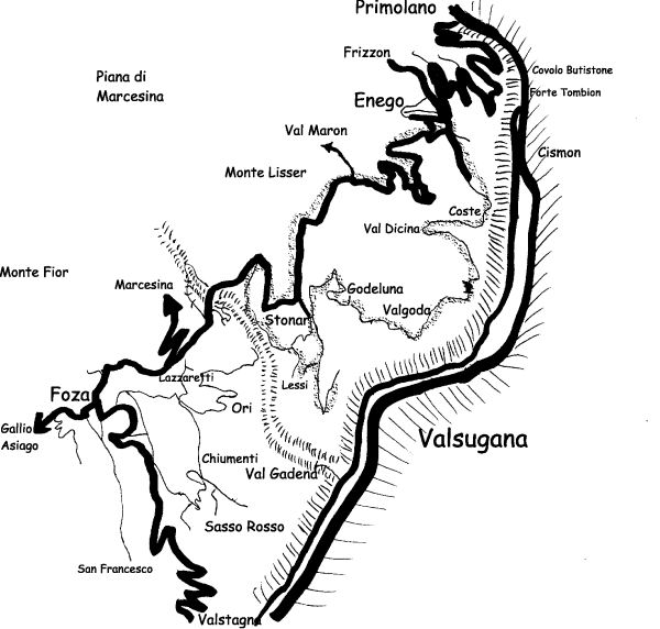 mountain bike nell'altopiano Asiago Sette Comuni