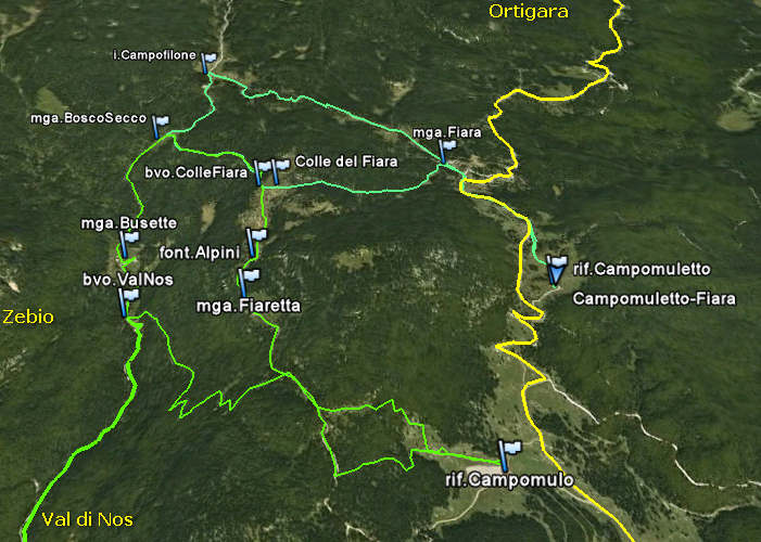 escursione Val di Nos Gallio Campomulo Fiaretta Fiara BoscoSecco Busette